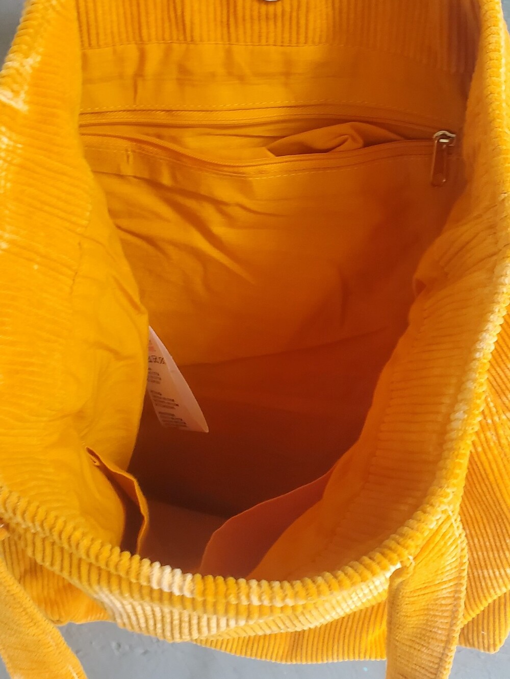Urban Outfitters Yellow Corduroy Tote Bag - Picture 4 of 5